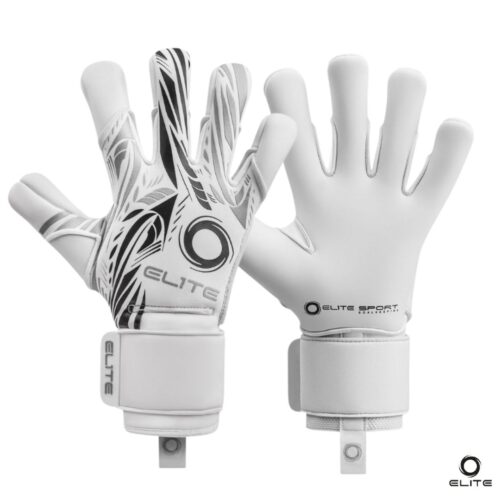 Elite Guantes de Arquero Nobre Blanco Negro con Ferulas Extraibles 25-26