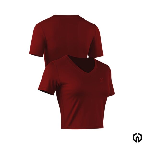 Neleus Camiseta Compresion de Mujer Vino