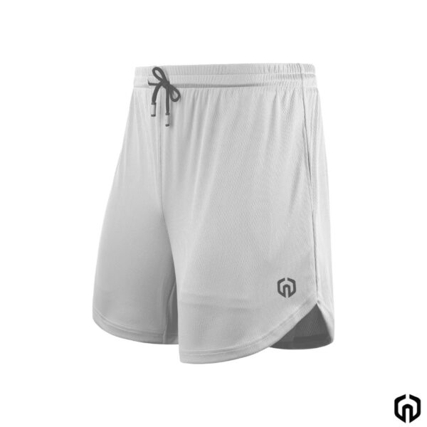 Neleus Pantaloneta Running Hombre Blanco