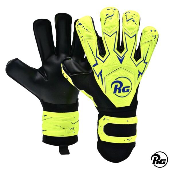 Rg Guantes de Arquero Snaga Galaxy con Ferulas Extraibles Negro Amarillo Niño