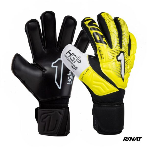 Rinat Guantes de Arquero Egotiko Estellar Turf con Ferula Niño Amarillo Blanco