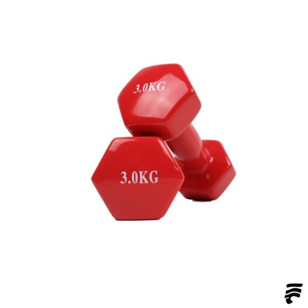 TSS - PESAS HEXAGONALES VINIL 3KG Par de Mancuernas de Vinil 3kg (Cod:Bas)