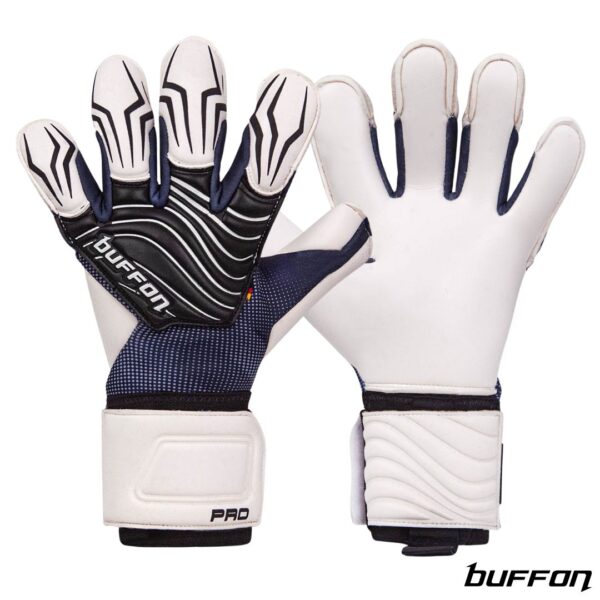 Buffon Guantes de Arquero Profesional Atom Negro Blanco