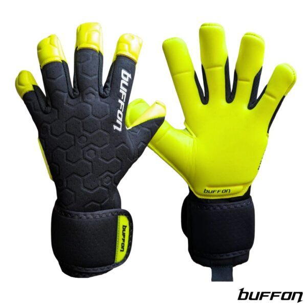Buffon Guantes de Arquero Profesional Titan Negro Neon