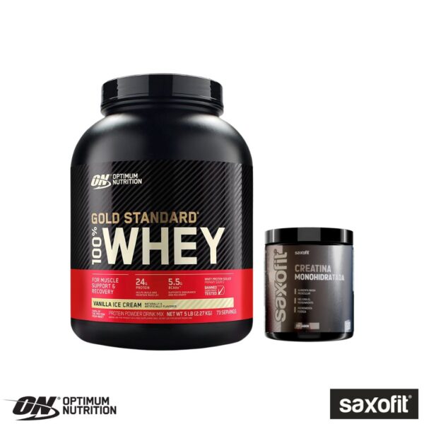 Combo Proteina On Whey 5Lbs + Creatina Saxofit Monohidratada 300gr