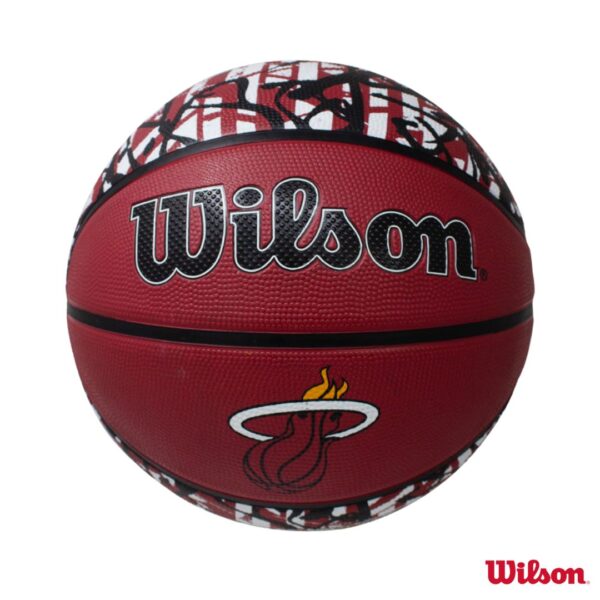 Wilson - Balon Baloncesto Graffiti - Miami Heat 2 Wilson Balon de Baloncesto No 7 NBA Graffiti Miami Heat