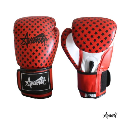 Guante de Box Competicion P.U Estrellas Rojo