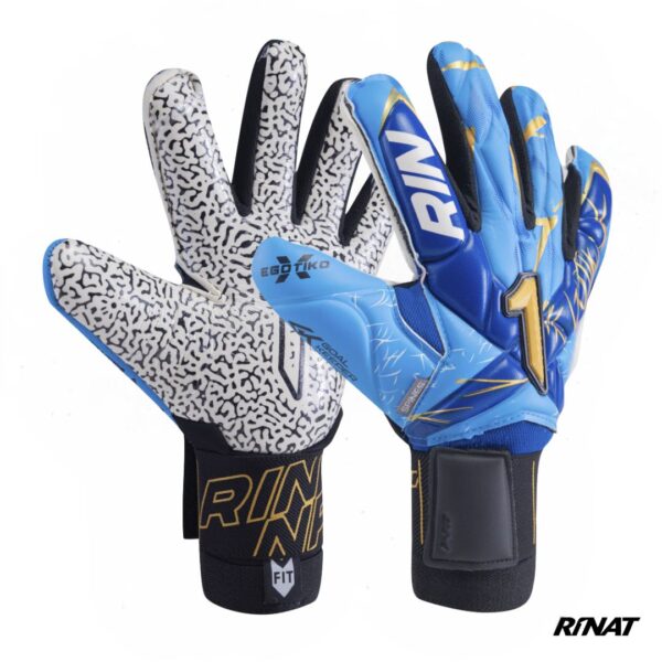 Rinat Guantes de Arquero Egotiko X Turf Ferulas Azul Blanco