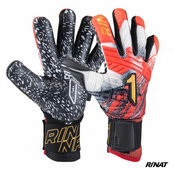 Rinat Guantes de Arquero Fiera Turf Ferulas Naranja Negro