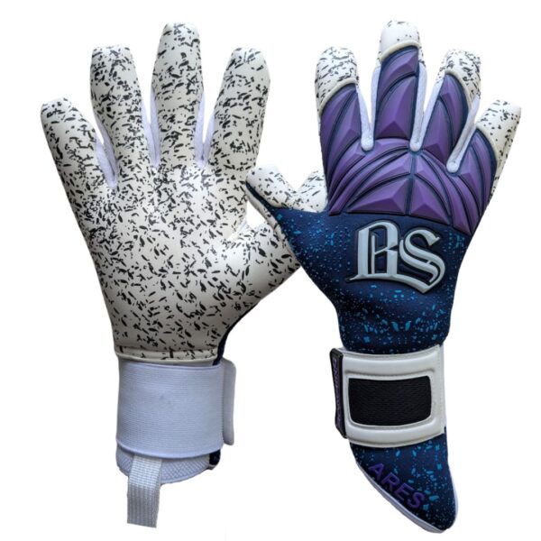 Bambino Guantes de Arquero Ares Semi Pro Azul Morado Blanco
