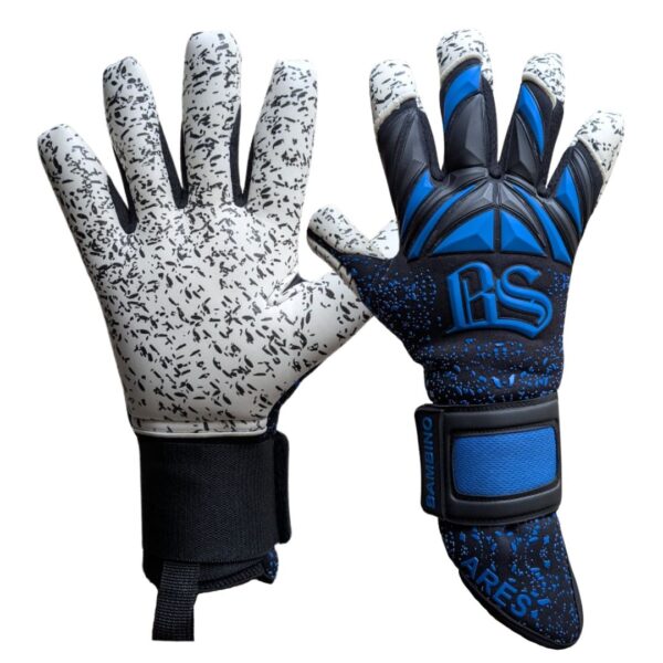 Bambino Guantes de Arquero Ares Semi Pro Negro Azul Blanco