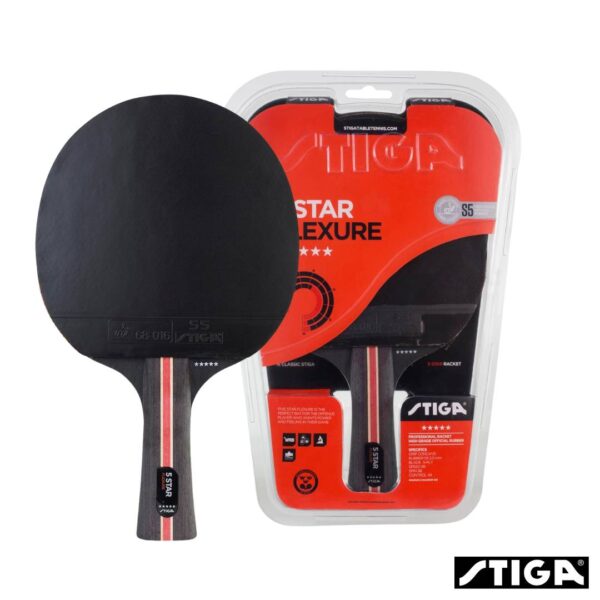 Stiga Raqueta de Ping Pong Profesional Flexure 5 Estrellas