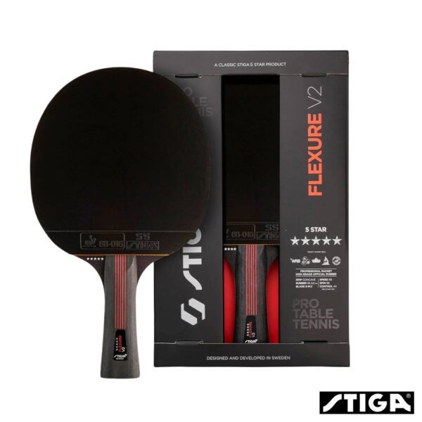 Stiga Raqueta de Ping Pong Profesional Flexure V2 5 Estrellas