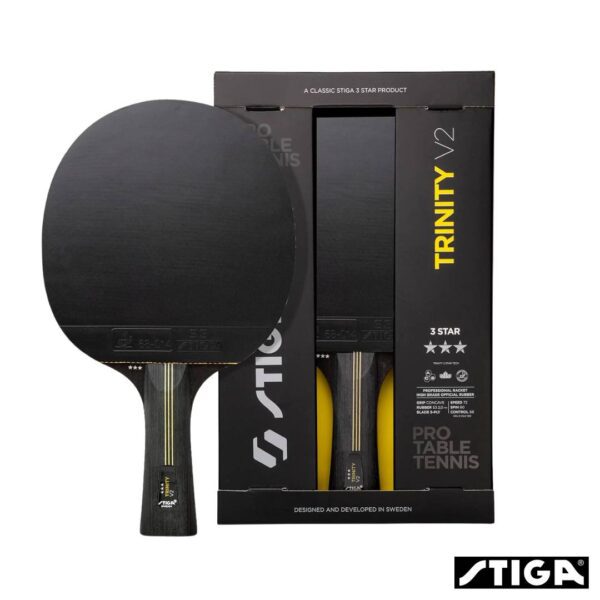 Stiga Raqueta de Ping Pong Profesional Trinity V2 3 Estrellas