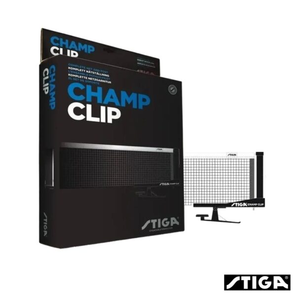 STIGA - RED + POSTE CHAMP CLIP Stiga Red y Poste de Ping Pong Champ Clip