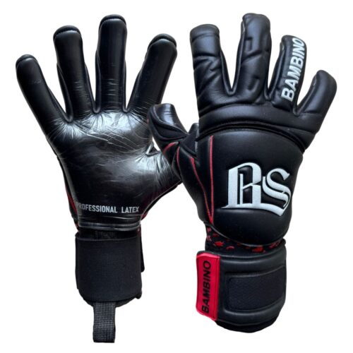 Bambino Guantes de Arquero Panther 26-27 Negro Rojo