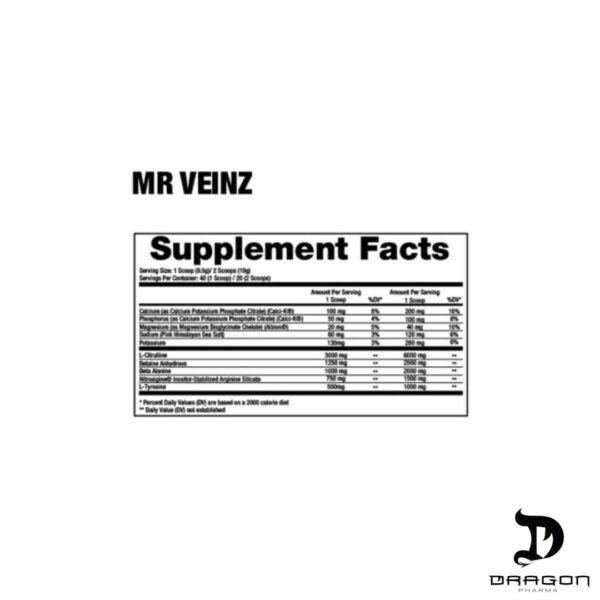 Dragon Pharma Pre-Entreno Mr. Veinz 40/20 Servicios