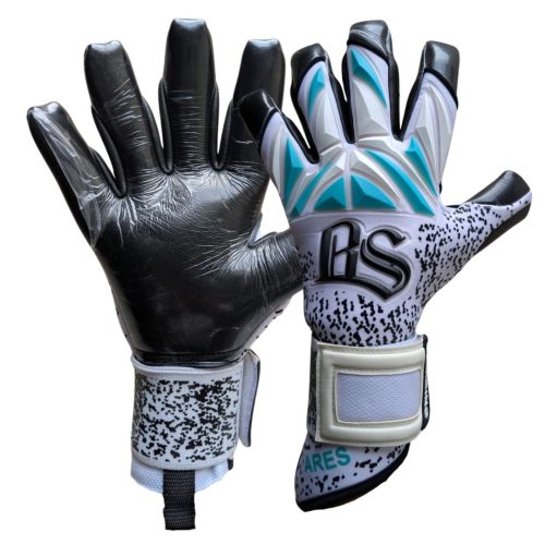 Bambino Guantes de Arquero Pro Ares 26-27 Blanco Celeste Negro