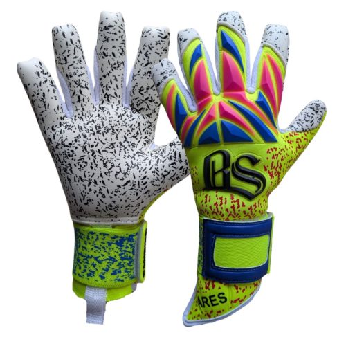 Bambino Guantes de Arquero Semi Pro Ares 26-27 Amarillo Rosado Azul