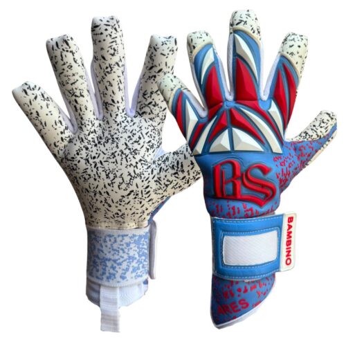 Bambino Guantes de Arquero Semi Pro Ares 26-27 Azul Rojo Blanco
