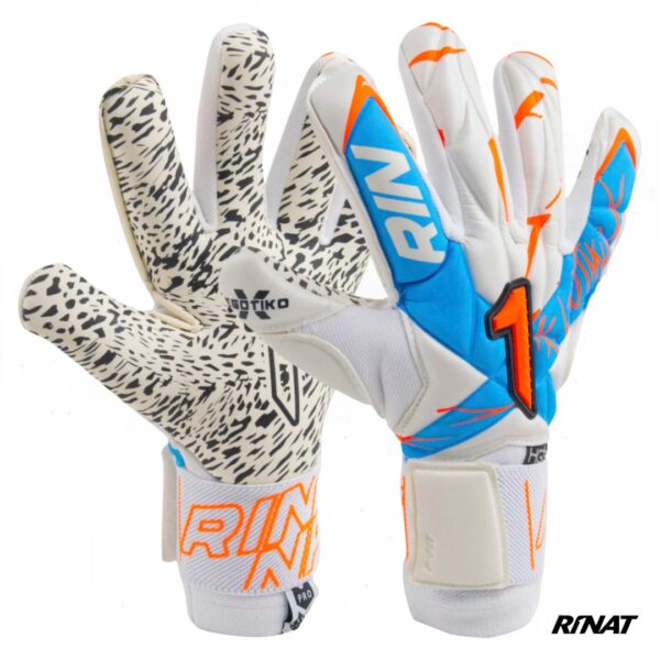 RINAT GUANTES DE ARQUERO EGOTIKO X PRIME BLANCO AZUL NARANJA Rinat Guantes de Arquero Egotiko X Prime Niño Blanco Azul Naranja