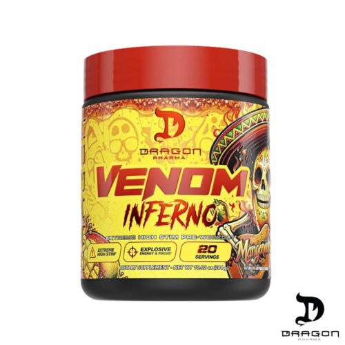 DRAGON PHARMA - PRE ENTRENO venom inferno - mangonada Dragon Pharma Pre-Entreno Venom Inferno 284Gr x20 Servicios.