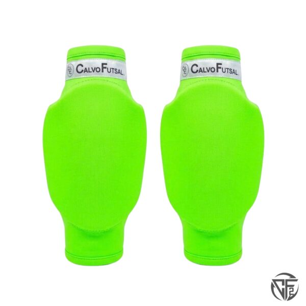Calvo Futsal Coderas Elasticas con Proteccion Verde Fluorescente