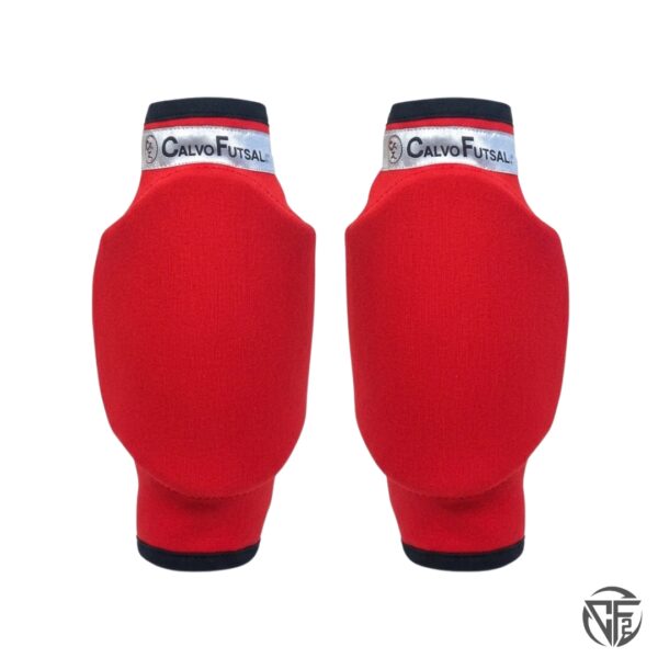 Calvo Futsal Coderas Elasticas con Proteccion Rojo