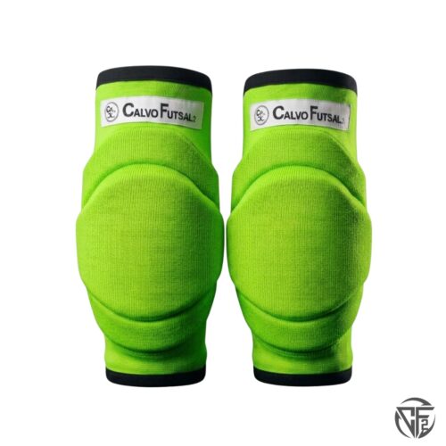 Calvo Futsal Rodilleras Elasticas con Proteccion Verde Fluorescente