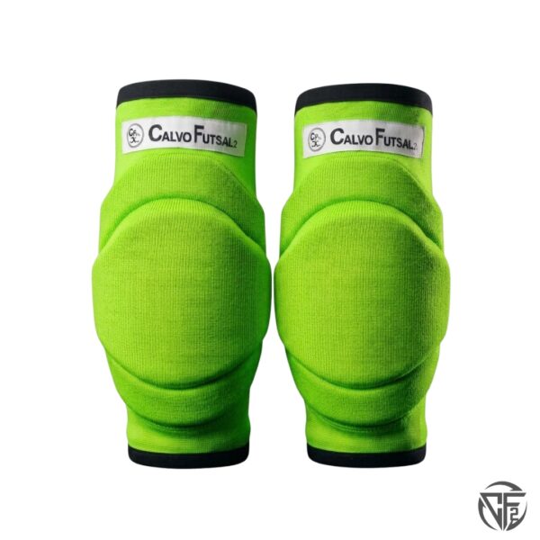 Calvo Futsal Rodilleras Elasticas con Proteccion Verde Fluorescente