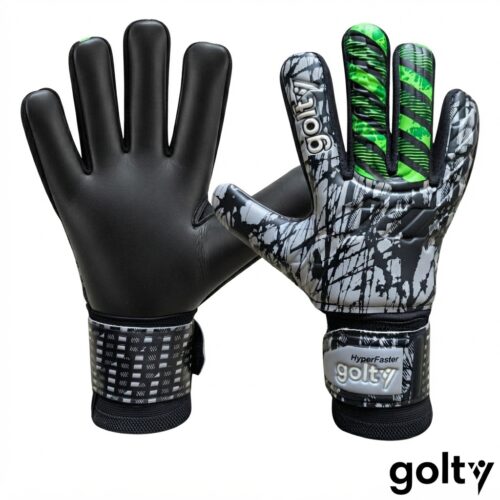 GOLTY - GUANTES DE ARQUERO - HYPERFASTER VERDE NEGRO Golty Guantes de Arquero Hyperfaster Ferulas Negro Verde