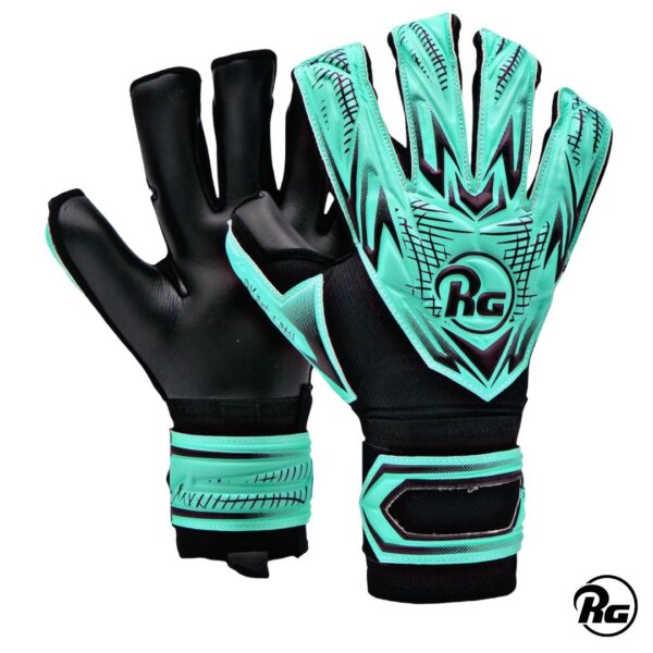 Rg Guantes de Arquero Samurai Fusion 26-27 con Ferulas Extraibles Turqueza Negro
