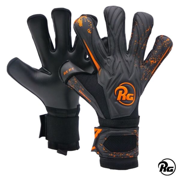 RG - GUANTES ASPRO BLACKOUT 26-27 NEGRO NARANJA Rg Guantes de Arquero Aspro Blackout 26-27 Negro Naranja Niño