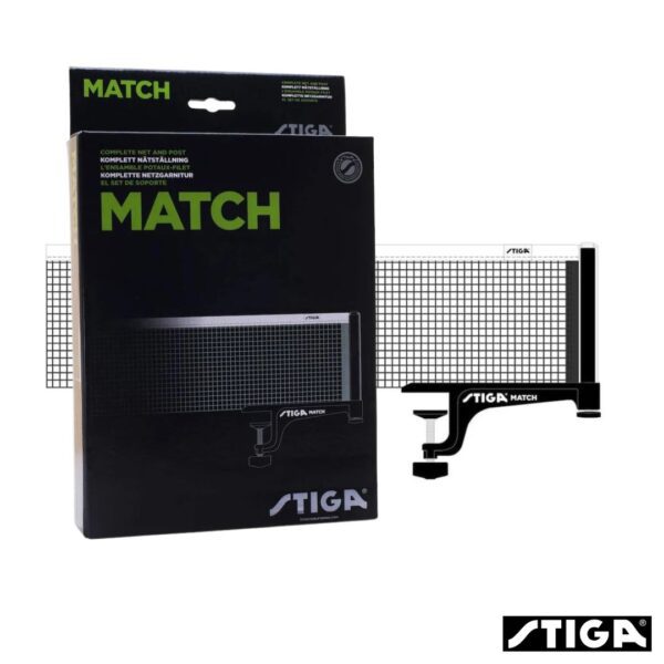 Stiga Red y Poste de Ping Pong Match