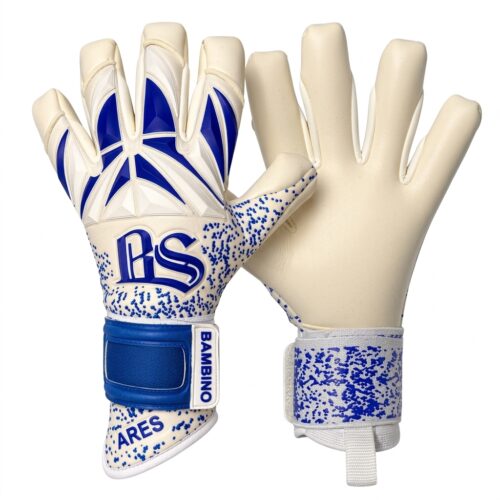 BAMBINO GUANTES ARES PROFESIONAL - AZUL BLANCO (2) Bambino Guantes de Arquero Ares 26-27 Blanco Azul