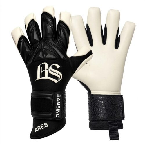 BAMBINO GUANTES ARES PROFESIONAL - NEGRO BLANCO (2) Bambino Guantes de Arquero Ares 26-27 Negro blanco