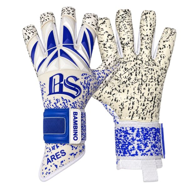 BAMBINO GUANTES ARES SEMI PRO 26_27 - BLANCO AZUL Bambino Guantes de Arquero Ares Semi Pro 26-27 Blanco Azul