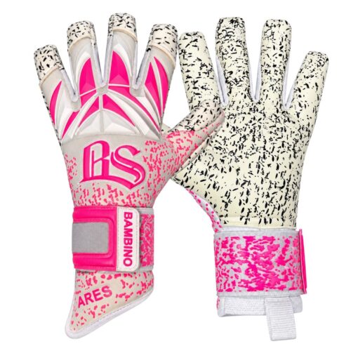 BAMBINO GUANTES ARES SEMI PRO 26_27 - BLANCO ROSA Bambino Guantes de Arquero Ares Semi Pro 26-27 Blanco Rosa