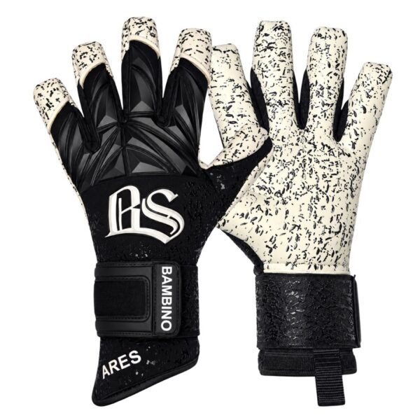 BAMBINO GUANTES ARES SEMI PRO 26_27 - NEGRO BLANCO Bambino Guantes de Arquero Ares Semi Pro 26-27 Negro Blanco